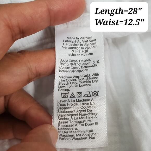 J.Crew Factory Muslin White Midi Skirt XS NWT Lightweight Slit Hem Summer Cotton - Picture 5 of 5